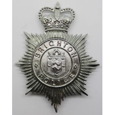 Brighton Borough Police Helmet Plate - Queens Crown