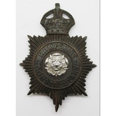 Hampshire Constabulary Night Helmet Plate - Kings Crown