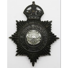 North Riding Constabulary Night Helmet Plate - King's Crown