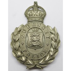 Guernsey Police Wreath Helmet Plate - Kings Crown