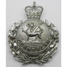 Glamorgan Constabulary Wreath Helmet Plate - Queens Crown