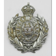 Dudley Borough Police Small Wreath Helmet Plate - King's Crown