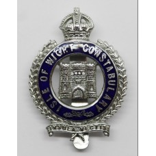 Isle of Wight Police Enamelled Cap Badge - King's Crown