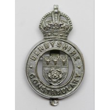 Derbyshire Constabulary Cap Badge - King's Crown