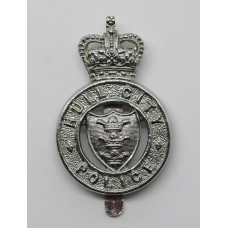 Hull City Police Cap Badge - Queen's Crown