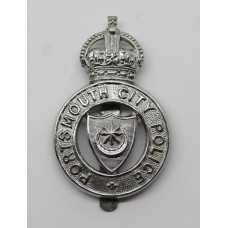 Portsmouth City Police Cap Badge - King's Crown