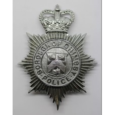 Grimsby Borough Police Helmet Plate - Queen's Crown