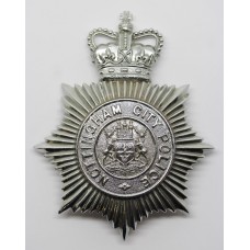 Nottingham City Police Helmet Plate - Queen's Crown