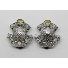 Pair of Durham County Constabulary Collar Badge