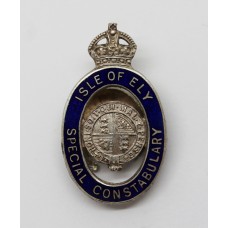 Isle of Ely Special Constabulary Enamelled Lapel Badge - King's Crown