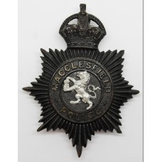 Macclesfield Borough Police Night Helmet Plate - King's Crown