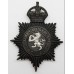 Macclesfield Borough Police Night Helmet Plate - King's Crown