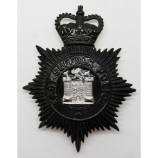 East Suffolk Police Night Helmet Plate - Queen's Crown