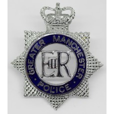 Greater Manchester Police Senior Officer's Enamelled Cap Badge - Queen's Crown