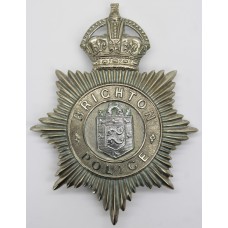 Brighton Borough Police Helmet Plate - King's Crown