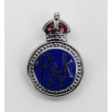 Perth & Kinross-shire Special Constabulary Enamelled Lapel Badge - King's Crown