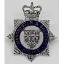 Manchester & Salford Police Senior Officer's Cap Badge - Queen's Crown