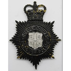 Luton County Borough Police Night Helmet Plate - Queen's Crown