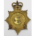 Merthyr Tydfil Borough Police NIght Helmet Plate - Queen's Crown