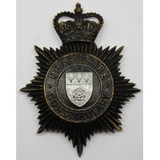 Derbyshire Constabulary Night Helmet Plate - Queen's Crown