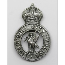 Liverpool City Police Cap Badge - King's Crown