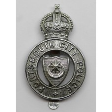 Portsmouth City Police Cap Badge - King's Crown