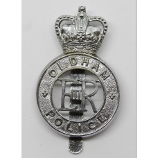 Oldham Borough Police Cap Badge - Queen's Crown