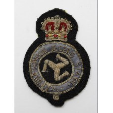 Isle of Man Constabulary Bullion Cap Badge - Queen's Crown