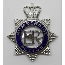 Humberside Police Senior Officer's Enamelled Cap Badge - Queen's Crown