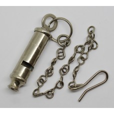 "The Metropolitan" Patent Police Whistle and Chain