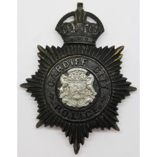 Cardiff City Police Night Helmet Plate - King's Crown