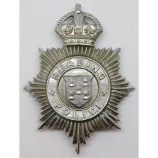 Reading Borough Police Helmet Plate - King's Crown