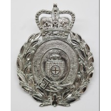 Dewsbury Borough Police Wreath Helmet Plate - Queen's Crown