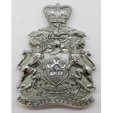 Leicester City Police Helmet Plate - Queen's Crown