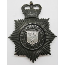 Southampton Police Night Helmet Plate - Queen's Crown