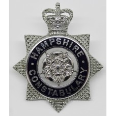 Hampshire Constabulary Senior Officer's Enamelled Cap Badge - Queen's Crown