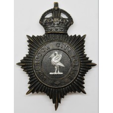 Liverpool City Police Night Helmet Plate - King's Crown