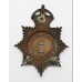 Nottinghamshire Constabulary Night Helmet Plate - King's Crown