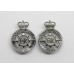 Pair of Ministry of Defence Police Collar Badges - Queen's Crown