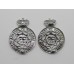 Pair of Ministry of Defence Police Collar Badges - Queen's Crown