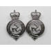 Pair of Isle of Man Constabulary Collar Badges - Queen's Crown
