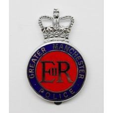 Greater Manchester Police Enamelled Cap Badge - Queen's Crown