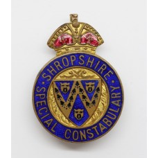 Shropshire Special Constabulary Enamelled Lapel Badge - King's Crown