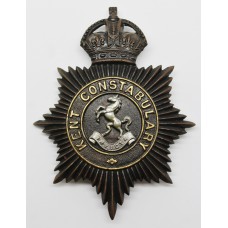 Kent Constabulary Night Helmet Plate - King's Crown