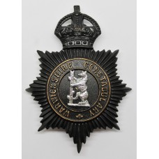 Warwickshire Constabulary Night Helmet Plate - King's Crown