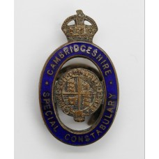 Cambridgeshire Special Constabulary Enamelled Lapel Badge - King's Crown