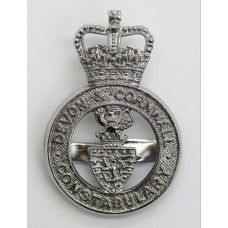 Devon & Cornwall Constabulary Cap Badge - Queen's Crown