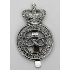 Staffordshire County Police Cap Badge - Queen's Crown