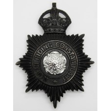 North Riding Constabulary Night Helmet Plate - King's Crown