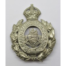 Margate Borough Police Wreath Helmet Plate (Fretted Out Centre) - King's Crown